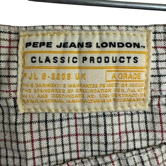 Pepe Jeans London Pants Checks Jeepster 5/6 Preppy Hipster Heritage Button Fly - Picture 5 of 12